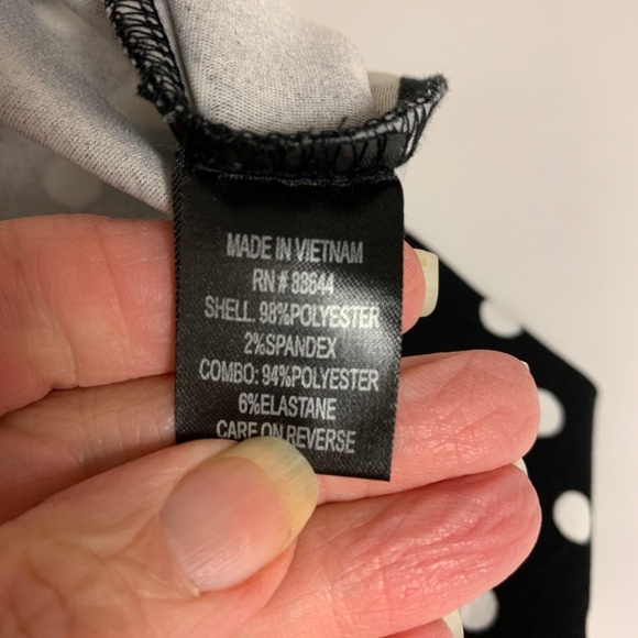 Glamour dress SZ 16 polka dots office sophisticated career business corpcore - Picture 7 of 11